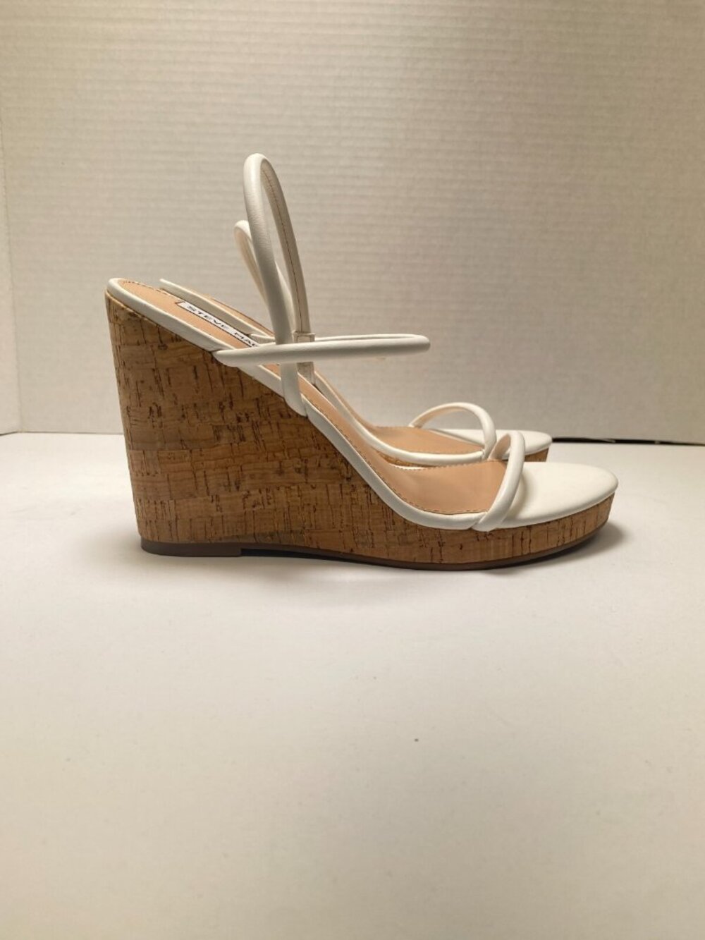 STEVE MADDEN Women's Udell Strappy White Platform Wedge Sandals sz 9 - Picture 4 of 7